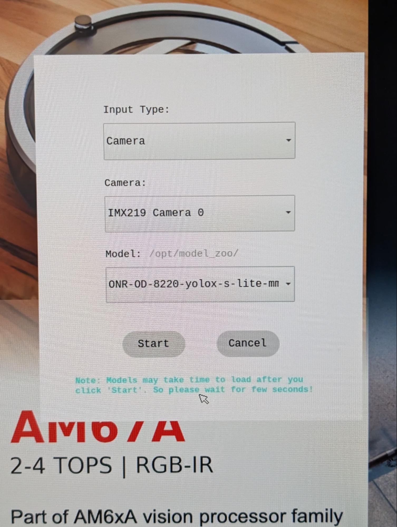 Edge AI camera selection
